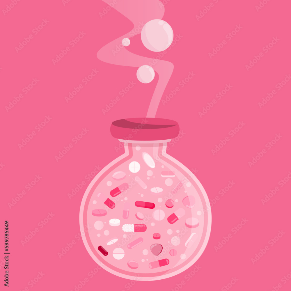Take your medicine bottle full of pills background vector graphic Take your medicine bottle full of pills background vector graphic
