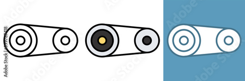 Pulley Icon, the pulley icon is commonly used to represent the function and importance of pulleys in different applications.