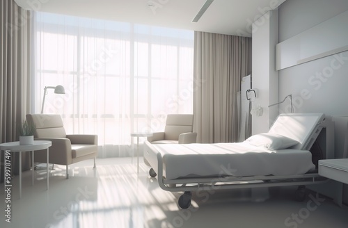 Hospital interior design concept illustrations generative ai