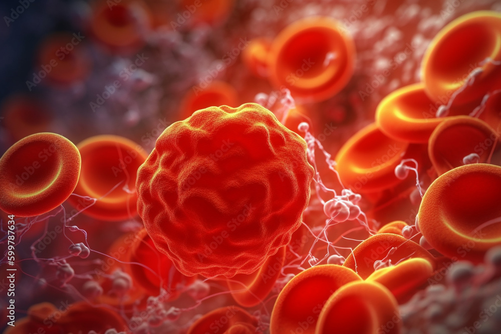Red Infectious Cell A medical image of a red blood cell infected with the malaria parasite ...