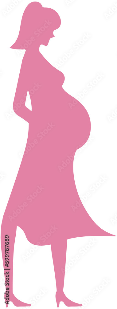 Mother Day Pregnant Woman Silhouette lcon Mother Day Pregnant Woman Silhouette lcon