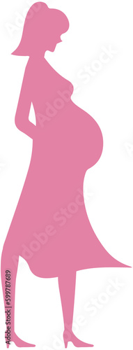 Mother Day Pregnant Woman Silhouette lcon 