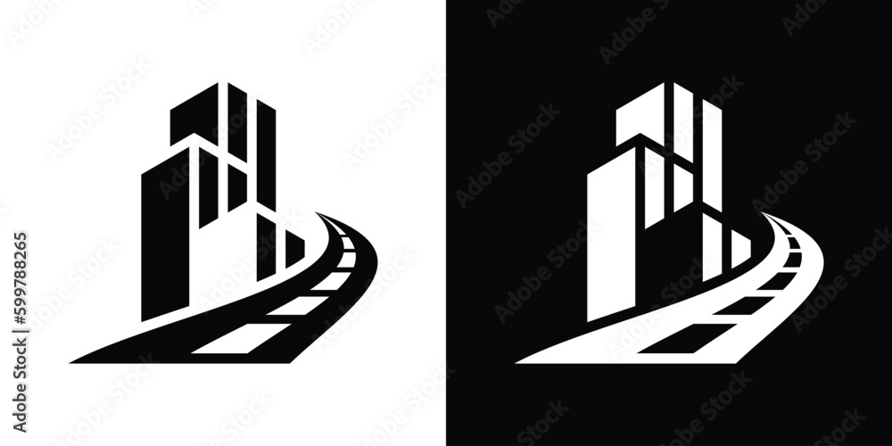 Fototapeta premium logo design simple building icon vector illustration