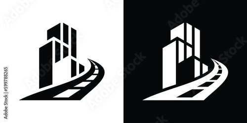 logo design simple building icon vector illustration