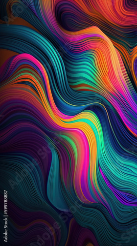 Abstract lines background  created with generative ai tecnology.