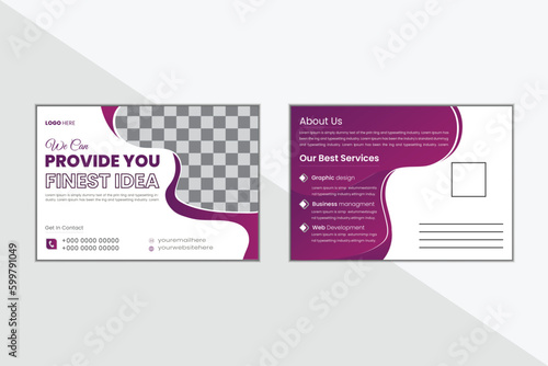 Corporate business postcard design template. postcard design, marketing postcard design, business postcard design.