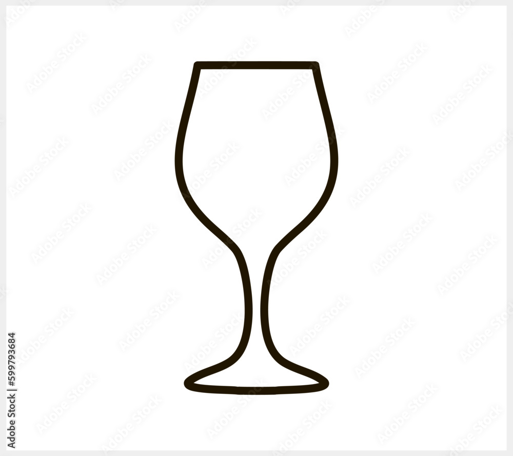 Wine glass toast icon isolated. Sketch Hand dravn Vector stock illustration EPS 10 Wine glass toast icon isolated. Sketch Hand dravn Vector stock illustration EPS 10