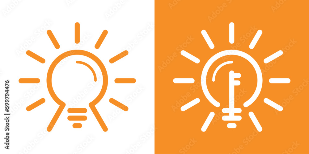 logo design lamp light and key design icon vector illustration logo design lamp light and key design icon vector illustration