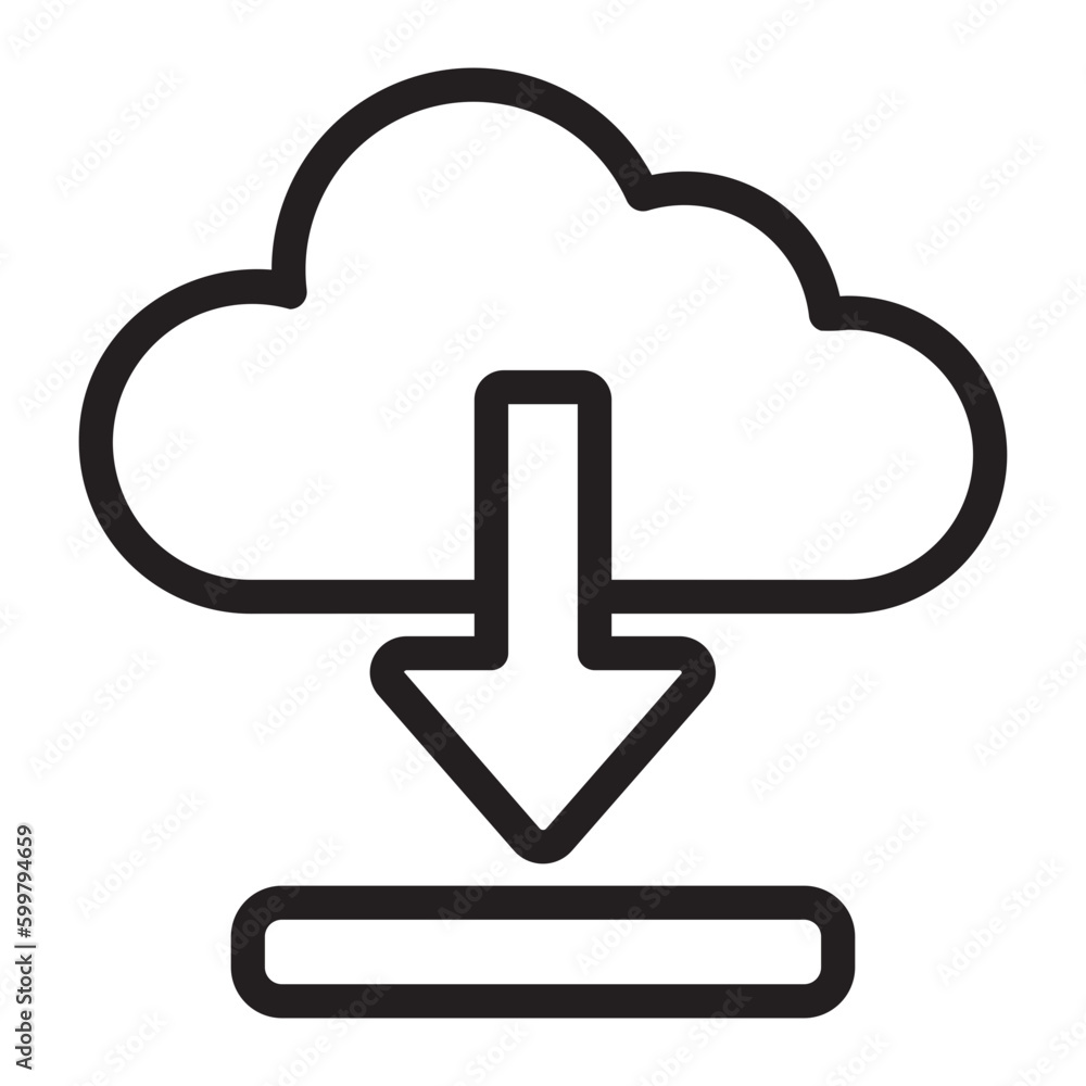 download line icon download line icon
