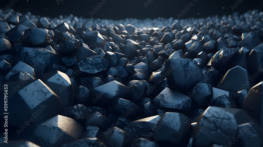 Fototapeta premium Black stone texture background. 