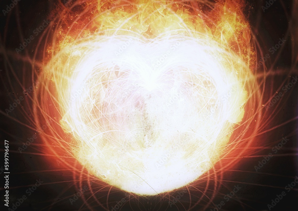 3d illustration of fireball exploding and burning with energy concept