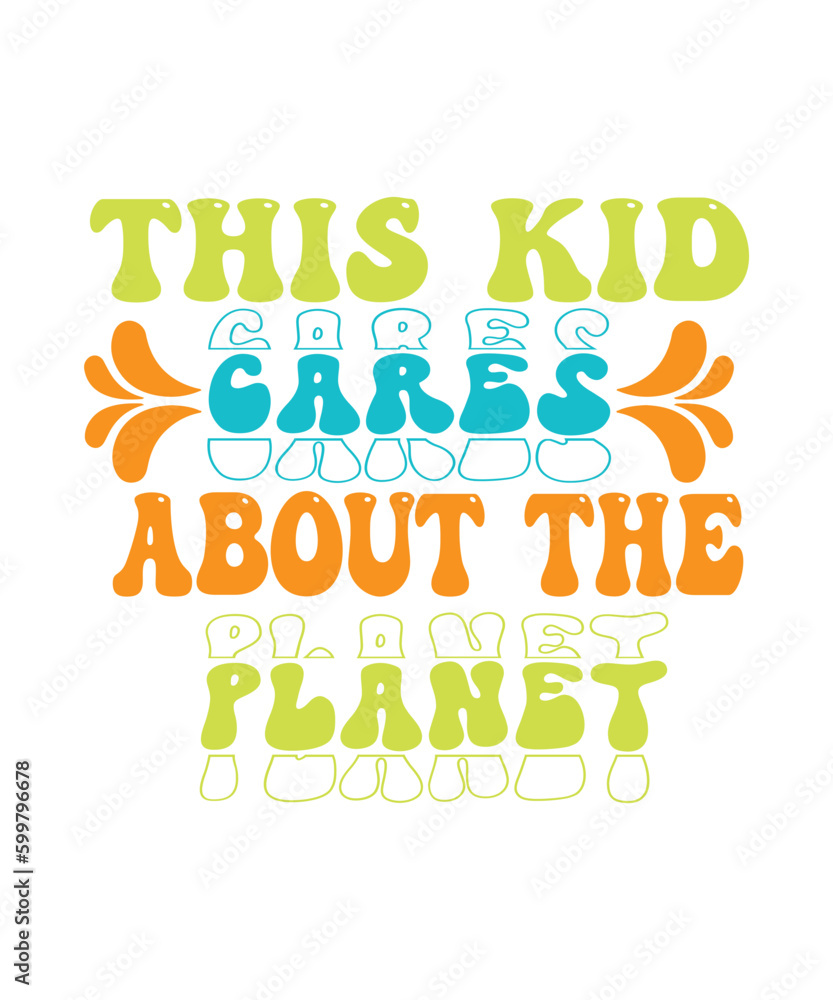 Naklejka premium Earth day isolated typography design