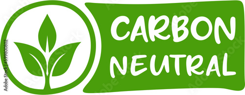 Carbon neutral label for your product. CO2 energy monoxide carbon ecology background label concept.