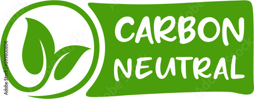 Carbon neutral label for your product. CO2 energy monoxide carbon ecology background label concept.