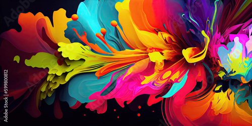 Colorful abstract organic background wallpaper design (Generative AI)