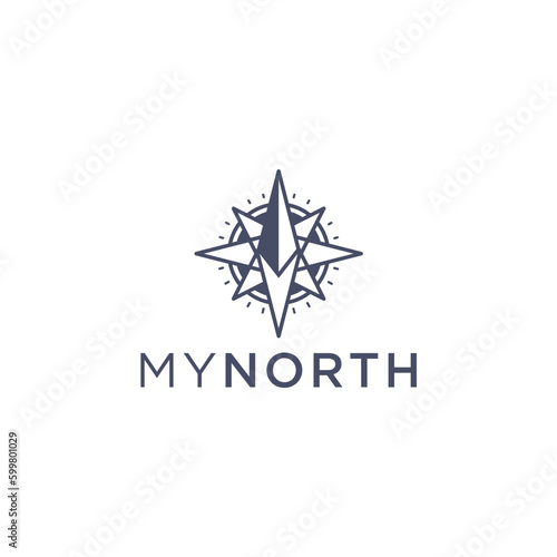 navigate logo for travel, outdoor, nautical, sport business company