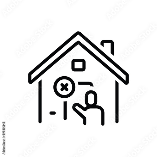 Black line icon for nothing 