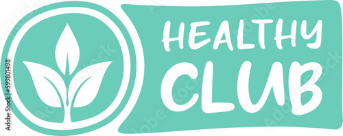 Healty club label, Vector health and beauty care logo, Hand drawn tags and elements for health club, natural health products