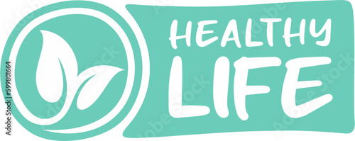 Healty life label, Vector health and beauty care logo, Hand drawn tags and elements for health life, natural health products