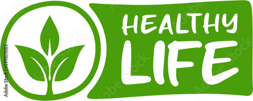 Healty life label, Vector health and beauty care logo, Hand drawn tags and elements for health life, natural health products