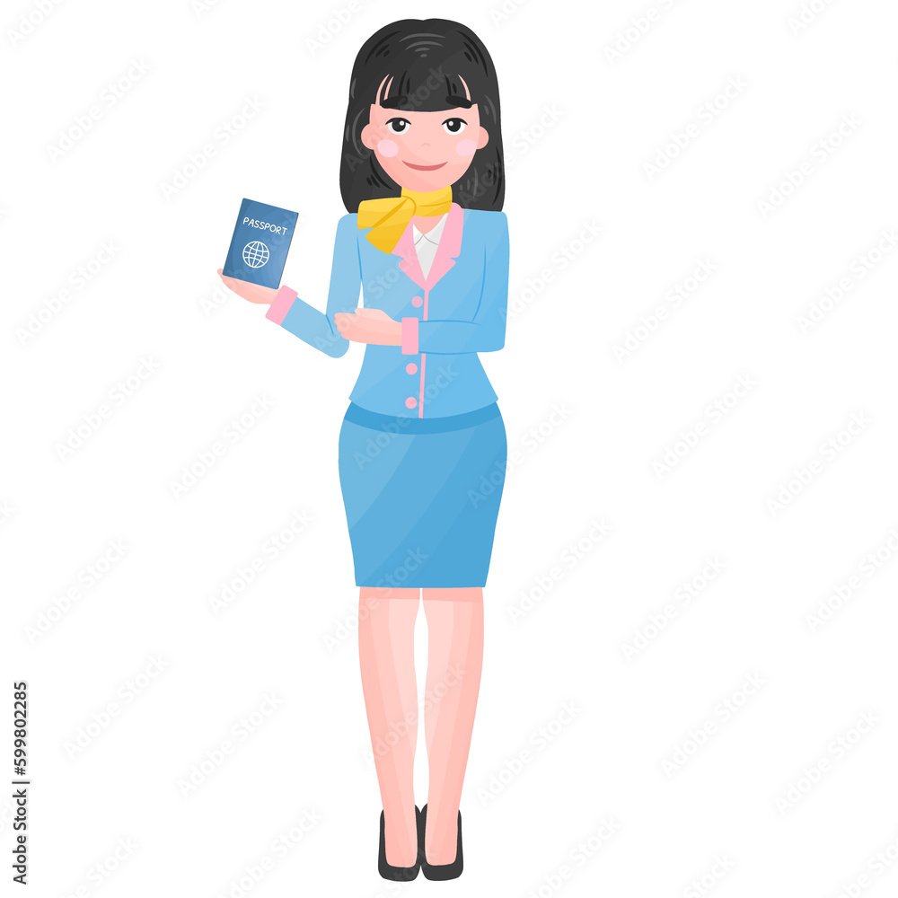Air Hostess character, airlines flight attendants Air Hostess character, airlines flight attendants