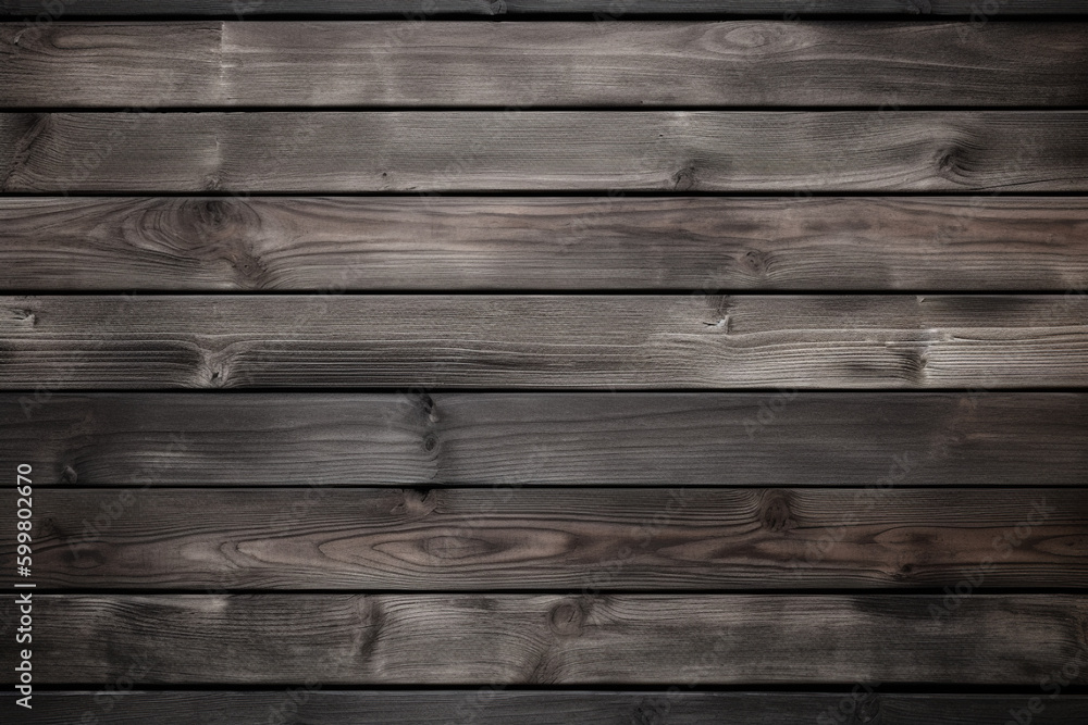 Fototapeta premium Old dark gray wood with horizontal boards - wallpaper - texture