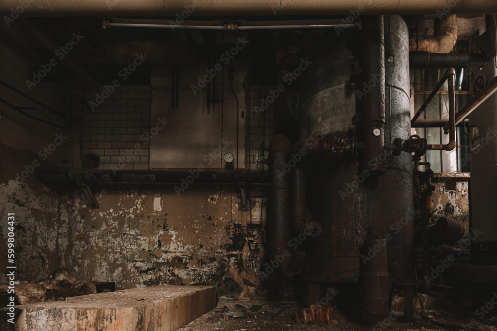Old an rusty abandoned industrial factory, Lost Place Old an rusty abandoned industrial factory, Lost Place