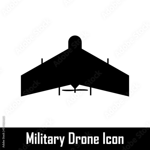 Military drone. Combat drone or kamikaze. Vector