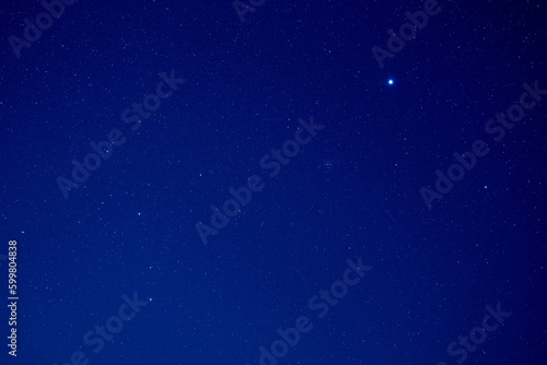 Constellations and various star clusters photographed with wide angle lens.