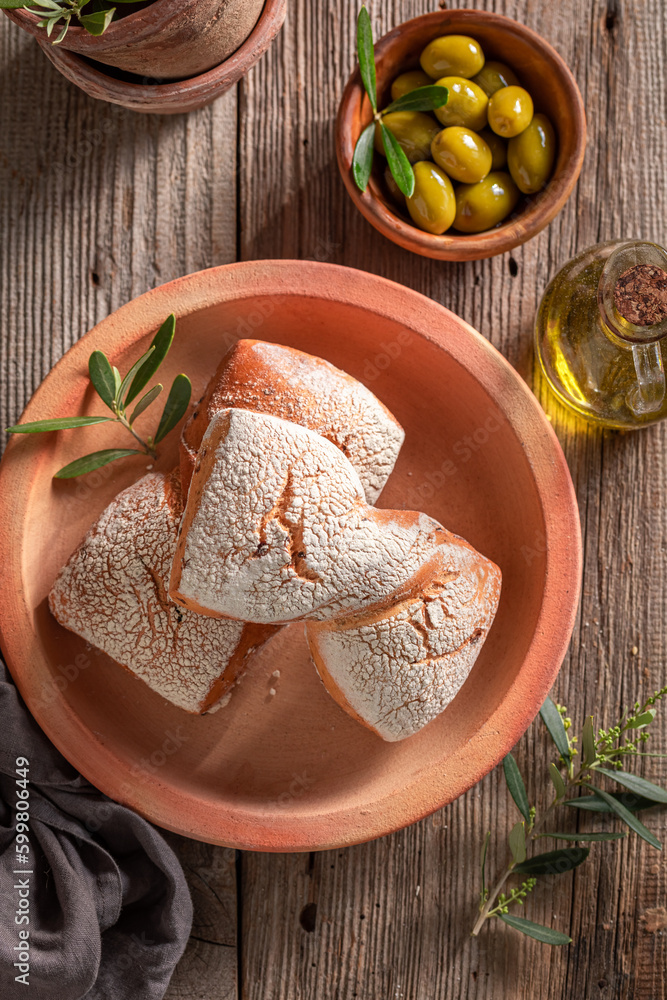 Cripsy rolls as traditional baked goods in Tuscany. Cripsy rolls as traditional baked goods in Tuscany.