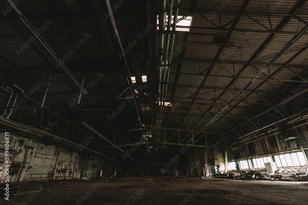 Old an rusty abandoned industrial factory, Lost Place Old an rusty abandoned industrial factory, Lost Place