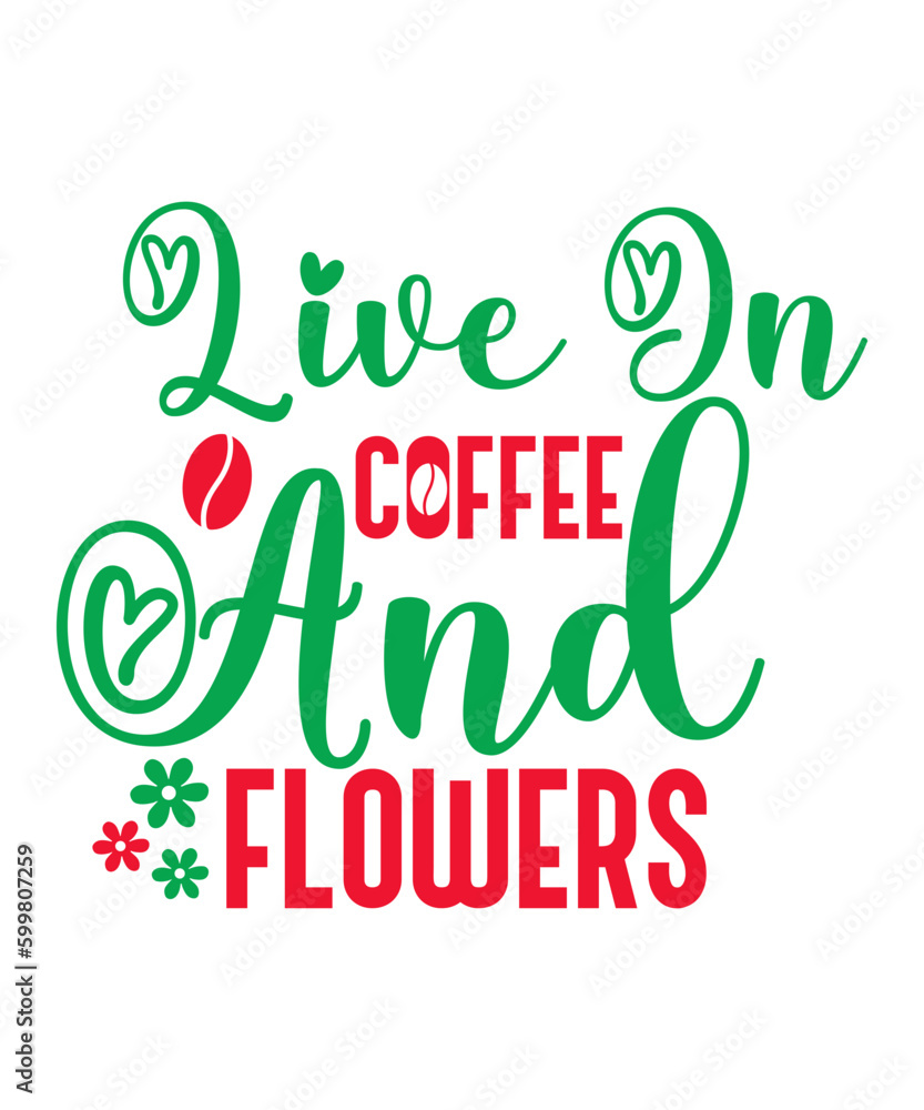 Fototapeta premium Flowers isolated typography design