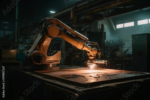 machine in a factory. Generative AI.