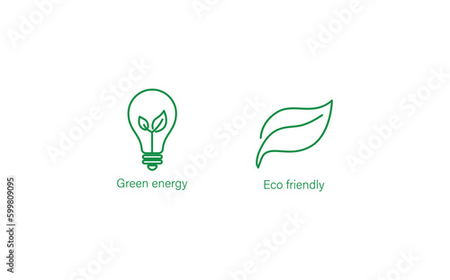 green energy, eco friendly icon vector illustration 