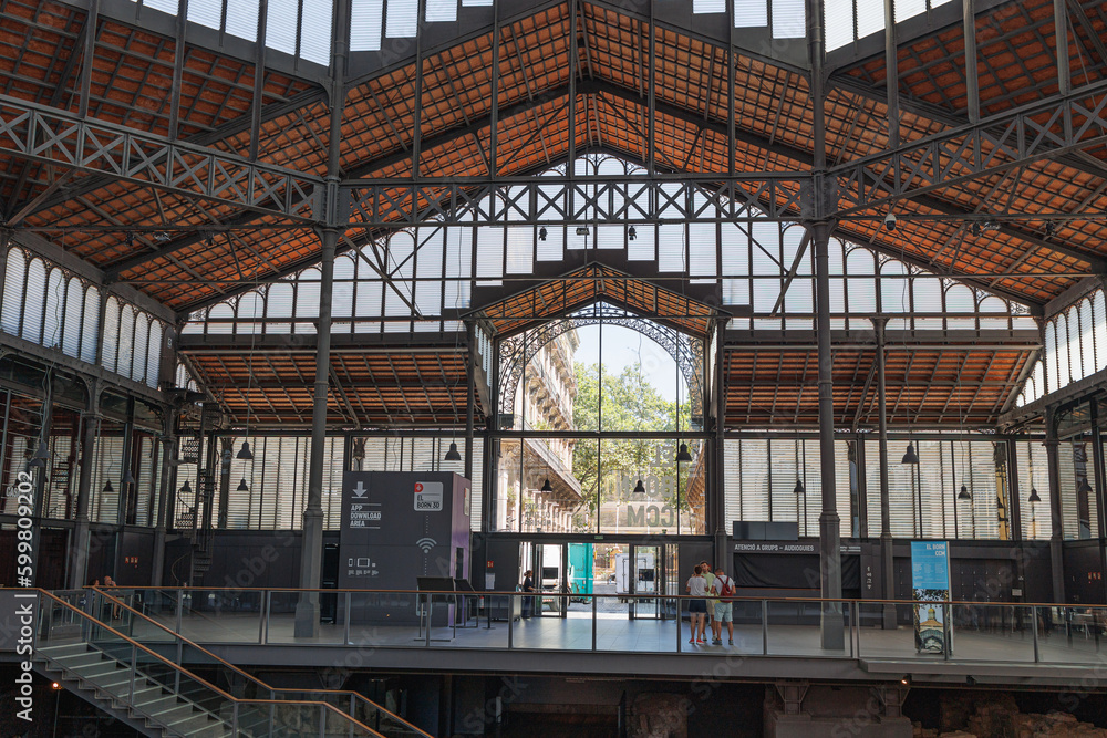 Obraz premium Mercat del Born, a Former Public Market in Barcelona, Catalonia, Spain.