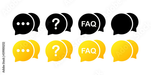 FAQ. Flat, color, FAQ icon. Vector icons.