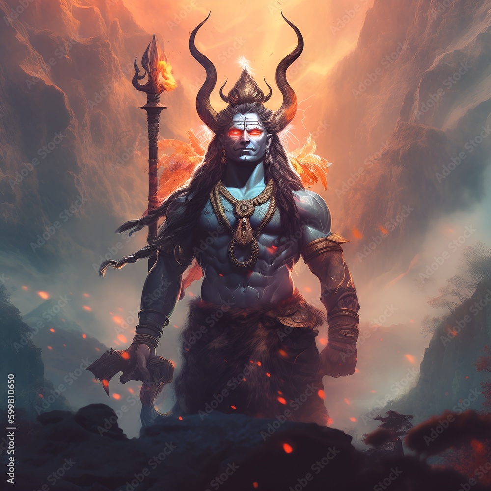 Fototapeta premium mahadev, the lord__ ai generated image