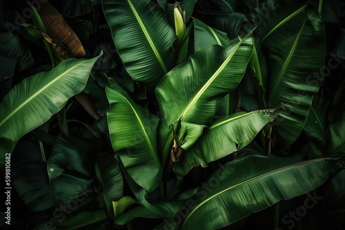 A banana leaves background