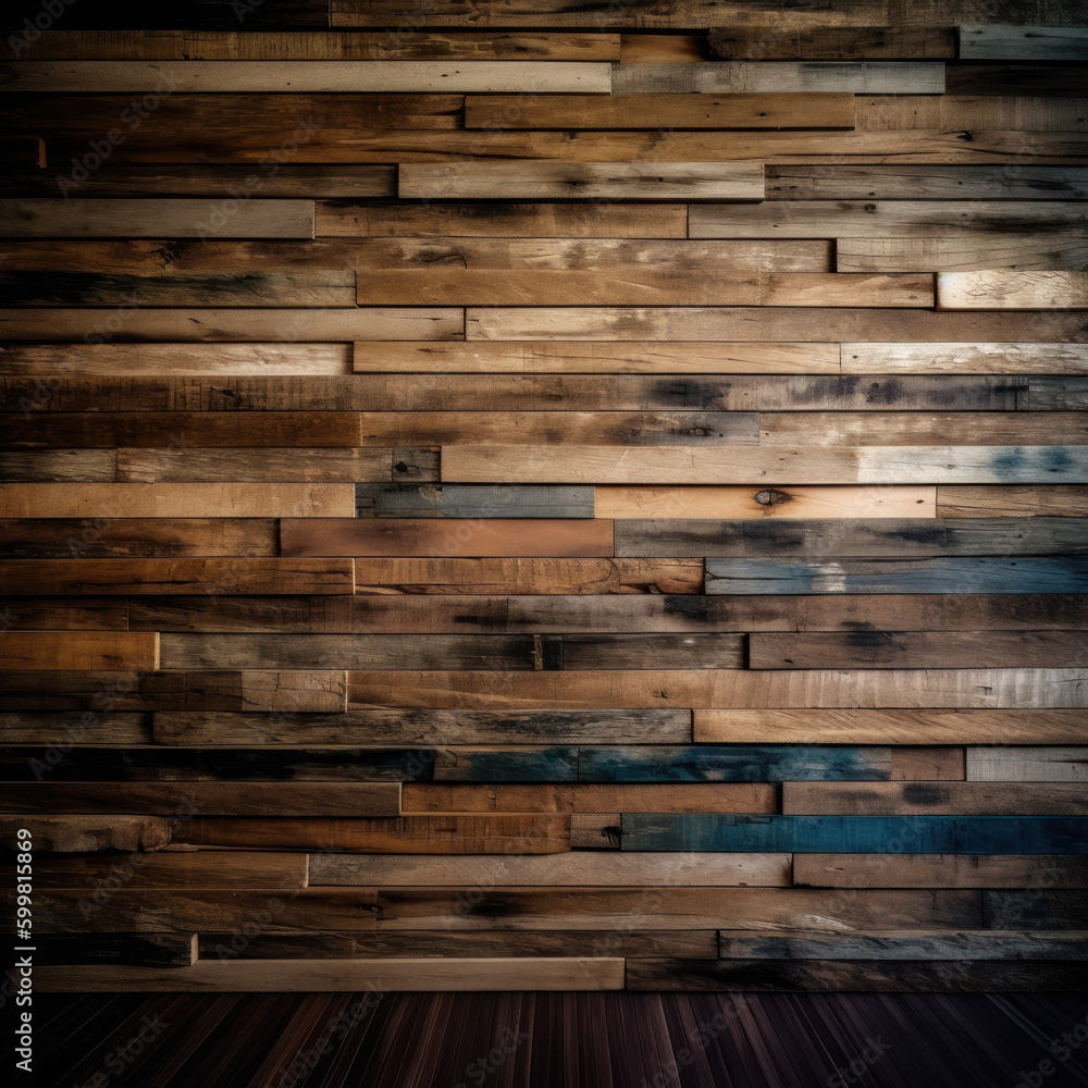 Rustic Wooden Plank Wall Background Close-up Created with Generative AI and Other Techniques Rustic Wooden Plank Wall Background Close-up Created with Generative AI and Other Techniques