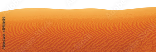 Sandy desert and dunes, natural vector background, panoramic view	