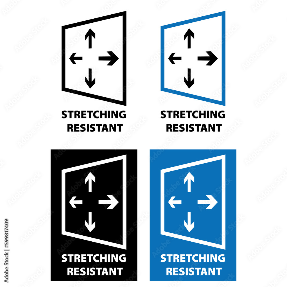 Stretching Resistant vector information sign vertically