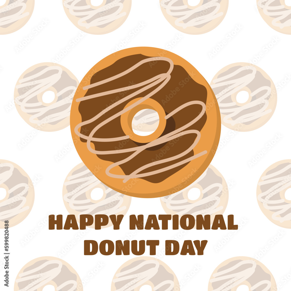 Poster happy national donut day Poster happy national donut day