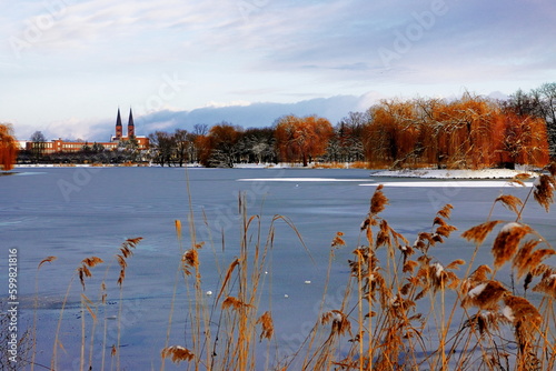 Der Stendaler Stadtsee im Winter 2021 photo