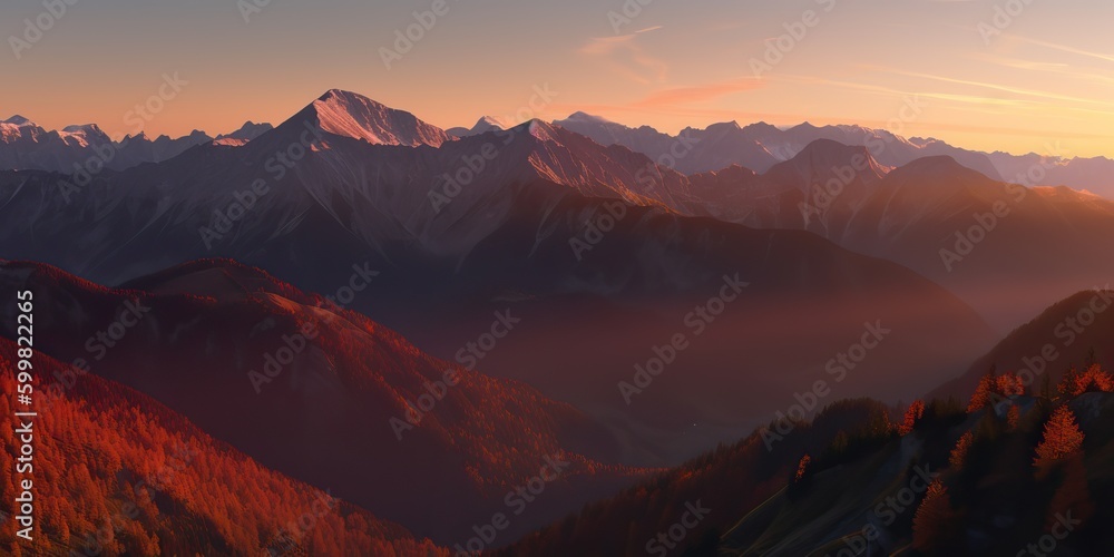 AI Generated. AI Generative. Photo realistic illustration of alpen landscape background mountaines hike rocks. Adventure hiking travel explore vibe. Graphic Art AI Generated. AI Generative. Photo realistic illustration of alpen landscape background mountaines hike rocks. Adventure hiking travel explore vibe. Graphic Art