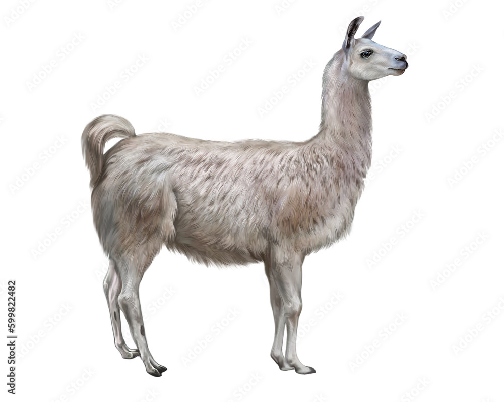 Lama glama, South American mammal Lama glama, South American mammal