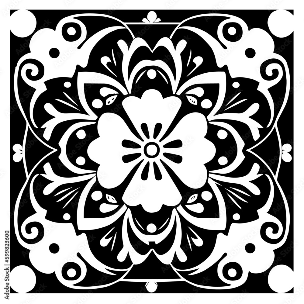 Flower clipart vector design black and white Flower clipart vector design black and white