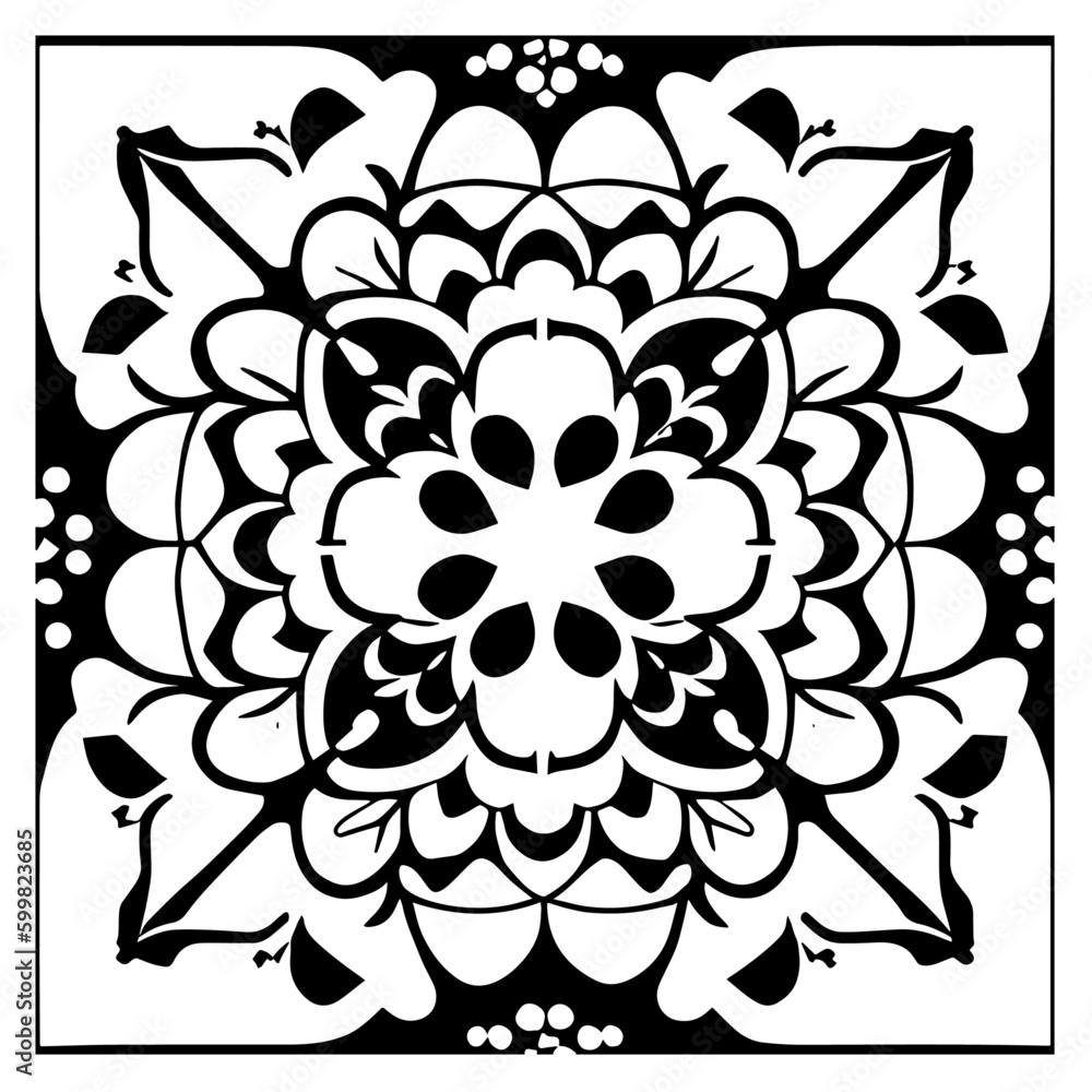 Flower clipart vector design black and white Flower clipart vector design black and white