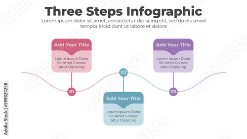 infographics timeline template business concept with 3 step