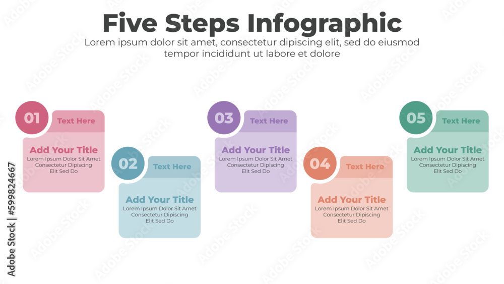 Business infographic elements with 5 steps Business infographic elements with 5 steps