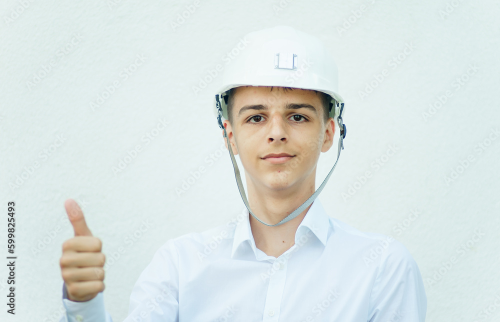 young engineer posing isolated on white background young engineer posing isolated on white background